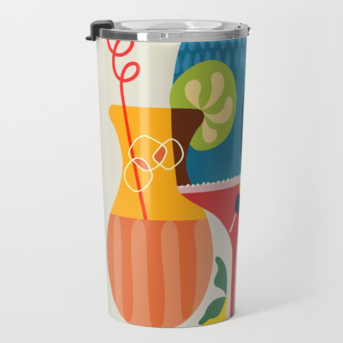 Mid Century Modern Cocktails Travel Mug Gallery Image 3