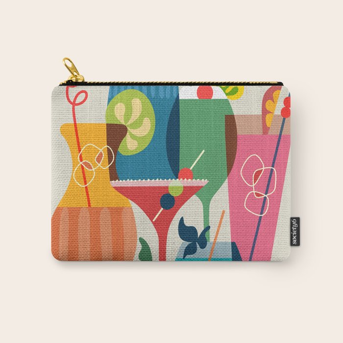 Mid Century Modern Cocktails Carry All Pouch Gallery Image 1