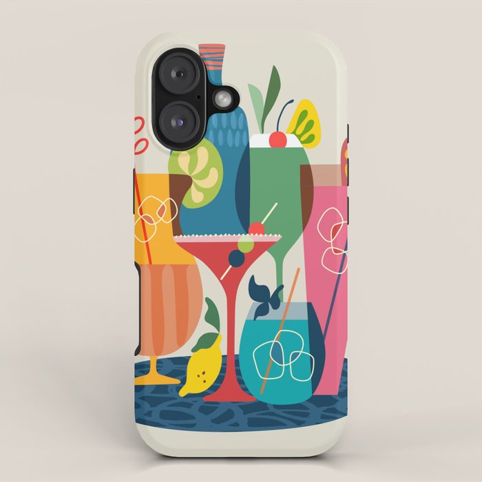 Mid Century Modern Cocktails iPhone Case Gallery Image 1