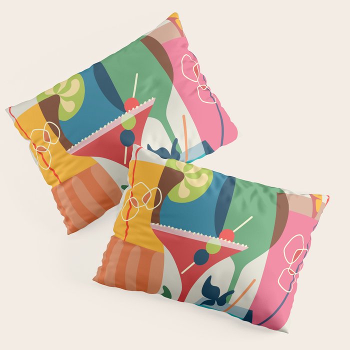 Mid Century Modern Cocktails Pillow Sham Gallery Image 3