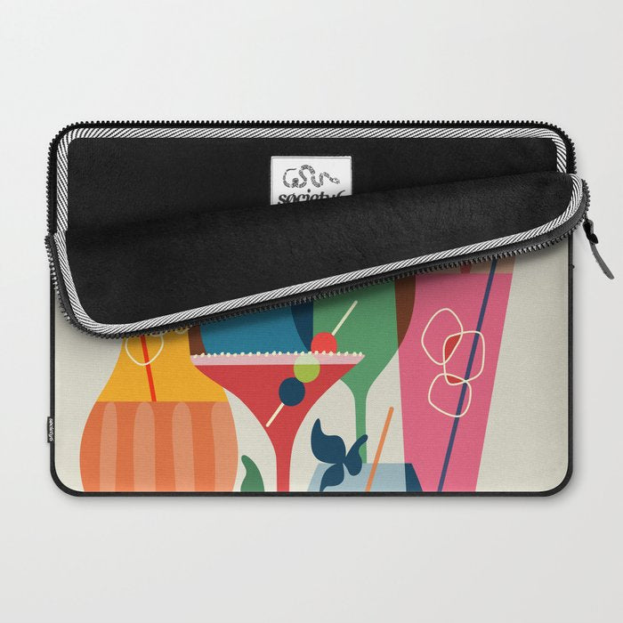 Mid Century Modern Cocktails Laptop Sleeve Gallery Image 2