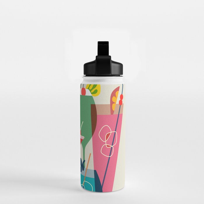 Mid Century Modern Cocktails Water Bottle Gallery Image 2