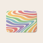 Colorful Rainbow Warp Swirl Lines II Bath Mat Gallery Image 1