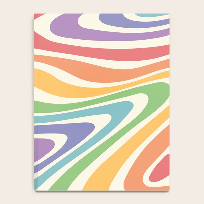 Colorful Rainbow Warp Swirl Lines II Notebook Gallery Image 4