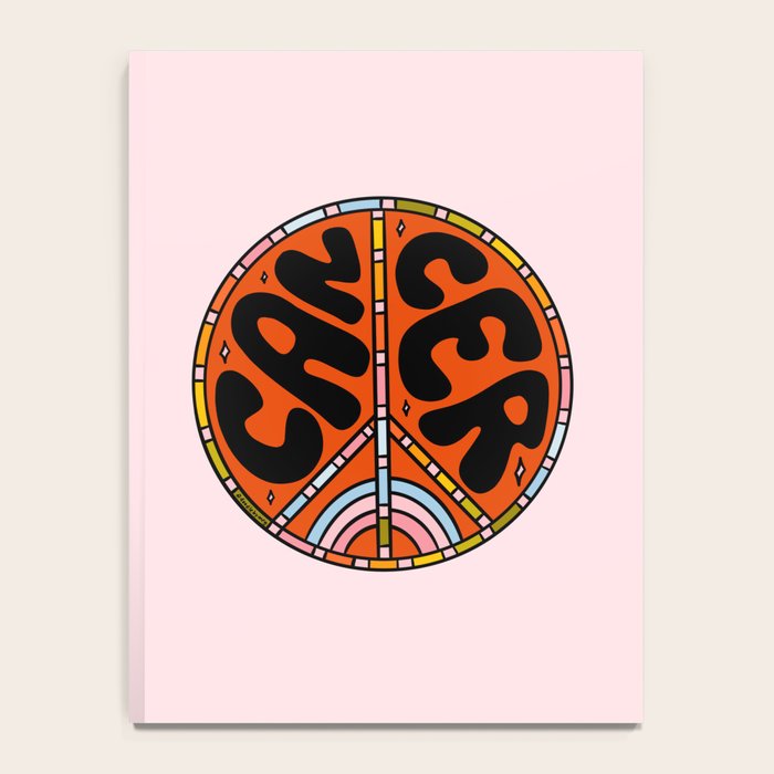 Cancer Peace Sign Notebook Gallery Image 4