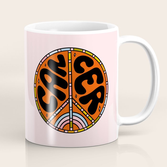 Cancer Peace Sign Coffee Mug Gallery Image 1