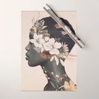 Floral Portrait 36 Wrapping Paper Gallery Image 1