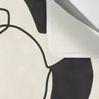 Drawing female face portrait II Wall Tapestry Gallery Image 3