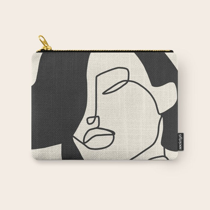 Drawing female face portrait II Carry All Pouch Gallery Image 1