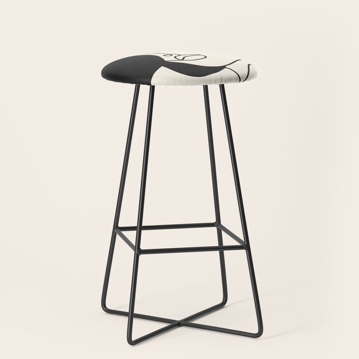 Drawing female face portrait II Stool Gallery Image 1