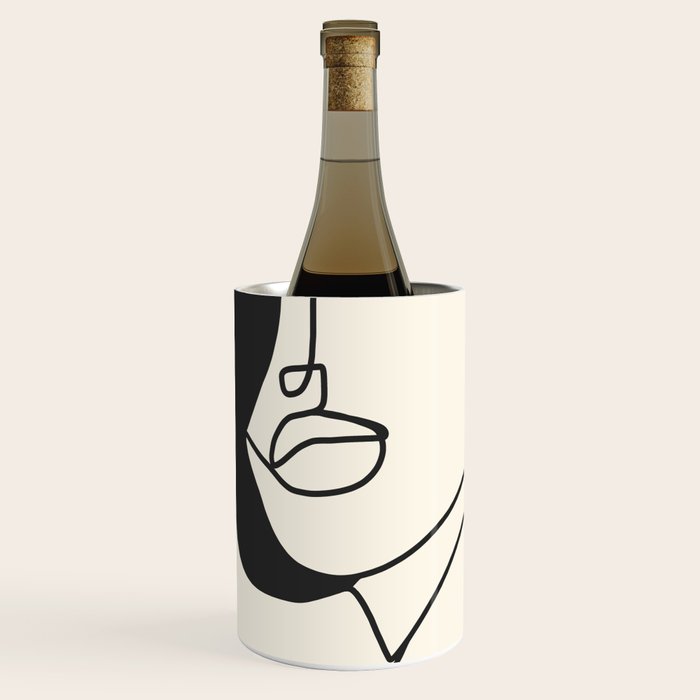 Drawing female face portrait II Wine Chiller Gallery Image 1