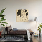 Drawing female face portrait II Wood Wall Art Gallery Image 2