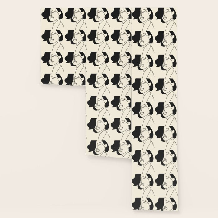 Drawing female face portrait II Wallpaper Gallery Image 3