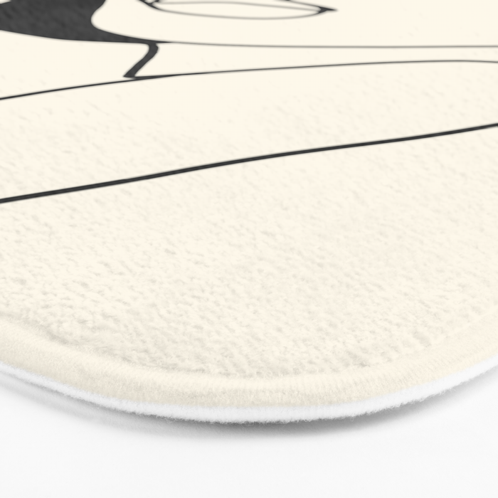 Drawing female face portrait II Bath Mat Gallery Image 3