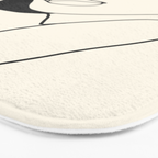 Drawing female face portrait II Bath Mat Gallery Image 3