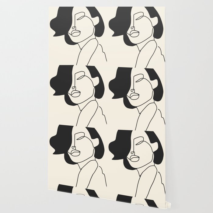 Drawing female face portrait II Wallpaper Gallery Image 2