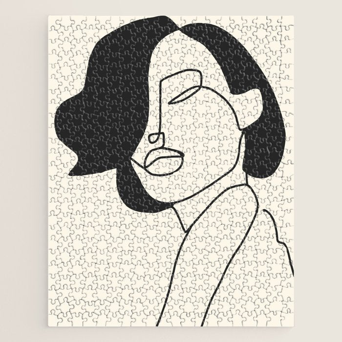 Drawing female face portrait II Jigsaw Puzzle Gallery Image 1