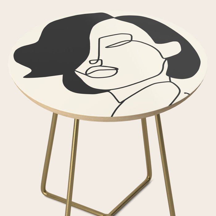 Drawing female face portrait II Side Table Gallery Image 2