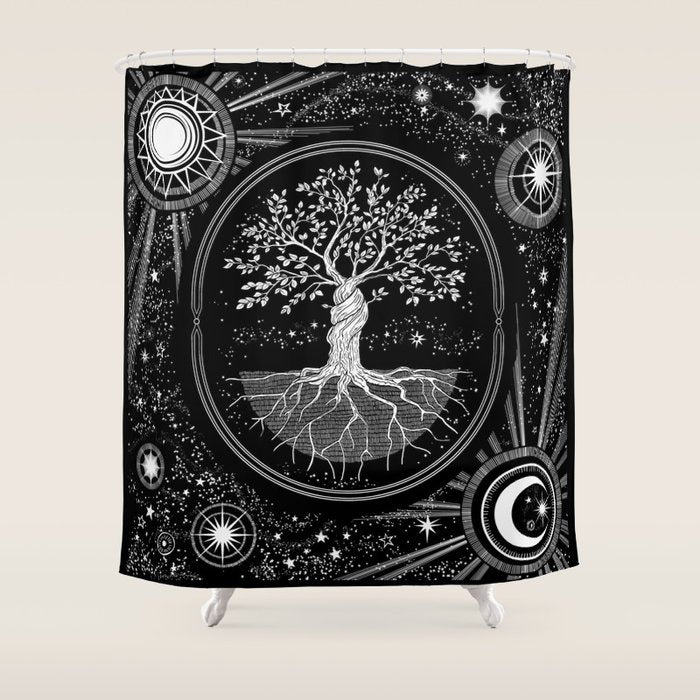 Celestial Tree of Life Shower Curtain Gallery Image 1