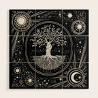 Celestial Tree of Life Wood Wall Art Gallery Image 1