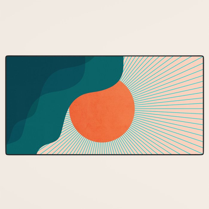 Abstraction_NEW_SUNLIGHT_MOUNTAINS_SHINE_POP_ART_M1209A Desk Mat Gallery Image 3