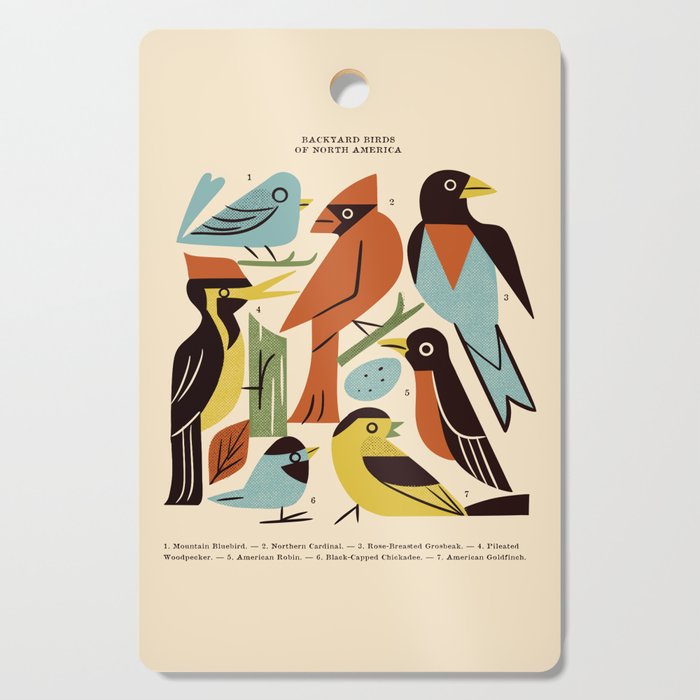 Backyard Birds Guide Cutting Board Gallery Image 1