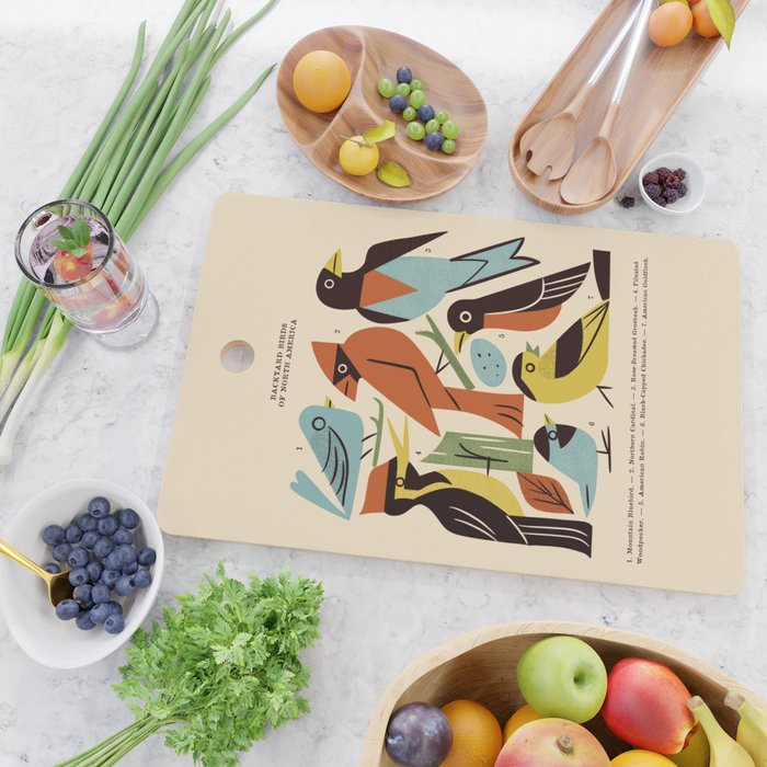Backyard Birds Guide Cutting Board Gallery Image 2