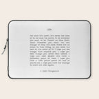 For What It's Worth, It's Never Too Late, F. Scott Fitzgerald quote, Inspiring, Great Gatsby, Life Laptop Sleeve Gallery Image 2