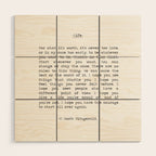 For What It's Worth, It's Never Too Late, F. Scott Fitzgerald quote, Inspiring, Great Gatsby, Life Wood Wall Art Gallery Image 1