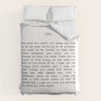 For What It's Worth, It's Never Too Late, F. Scott Fitzgerald quote, Inspiring, Great Gatsby, Life Comforter Gallery Image 6