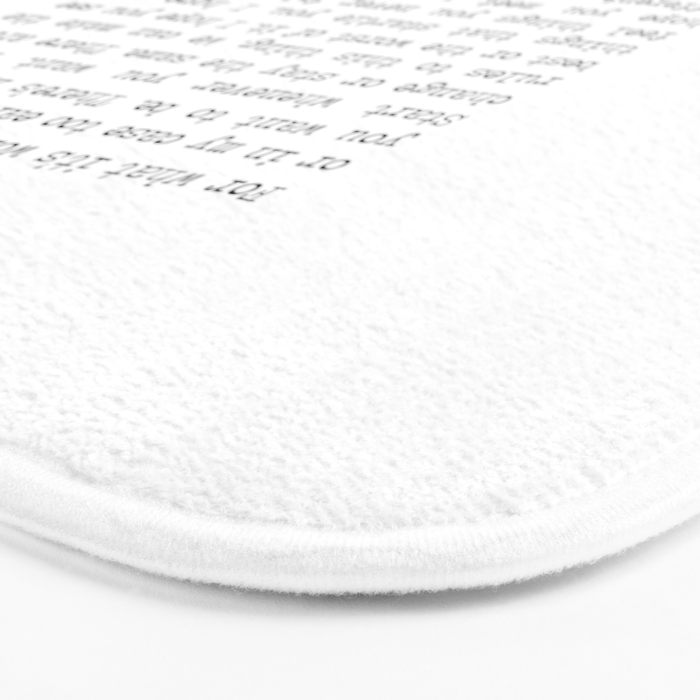 For What It's Worth, It's Never Too Late, F. Scott Fitzgerald quote, Inspiring, Great Gatsby, Life Bath Mat Gallery Image 3