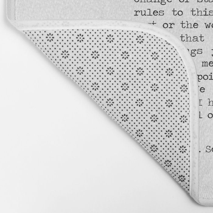 For What It's Worth, It's Never Too Late, F. Scott Fitzgerald quote, Inspiring, Great Gatsby, Life Bath Mat Gallery Image 2