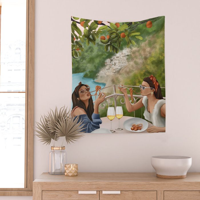 Tasting the Amalfi Breeze Wall Tapestry Gallery Image 2