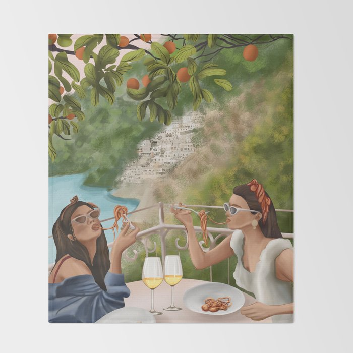Tasting the Amalfi Breeze Throw Blanket Gallery Image 2