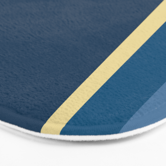 Blue Gold Abstract Low Poly Geometric Nature Art  Bath Mat Gallery Image 3