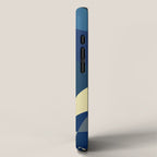 Blue Gold Abstract Low Poly Geometric Nature Art  iPhone Case Gallery Image 2