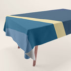Blue Gold Abstract Low Poly Geometric Nature Art  Tablecloth Gallery Image 1