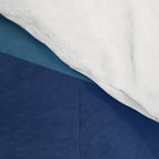 Blue Gold Abstract Low Poly Geometric Nature Art  Comforter Gallery Image 4