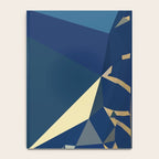Blue Gold Abstract Low Poly Geometric Nature Art  Notebook Gallery Image 4