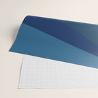 Blue Gold Abstract Low Poly Geometric Nature Art  Wrapping Paper Gallery Image 2