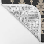 Southwestern Arrow Pattern 233 Black and Beige Bath Mat Gallery Image 2