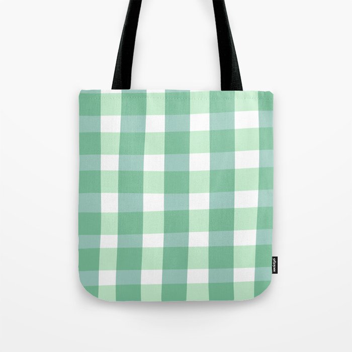 Green Gingham  Tote Bag Gallery Image 1