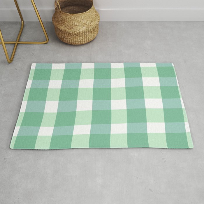 Green Gingham  Rug Gallery Image 1