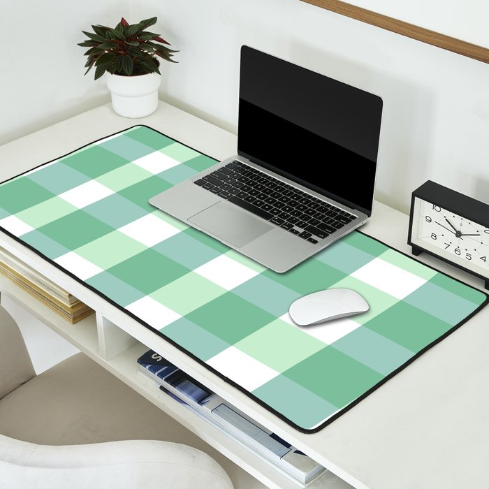 Green Gingham  Desk Mat Gallery Image 2