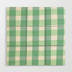 Green Gingham  Wood Wall Art Gallery Image 1