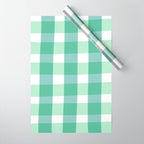 Green Gingham  Wrapping Paper Gallery Image 1