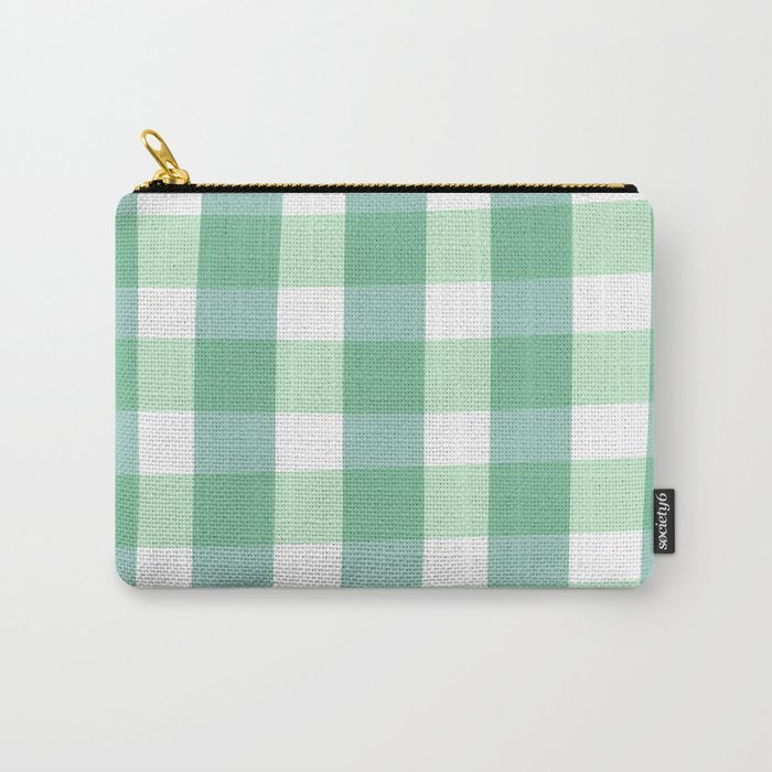 Green Gingham  Carry All Pouch Gallery Image 1