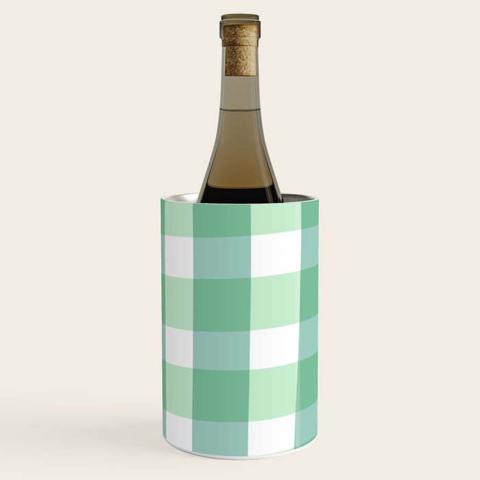Green Gingham  Wine Chiller Gallery Image 3