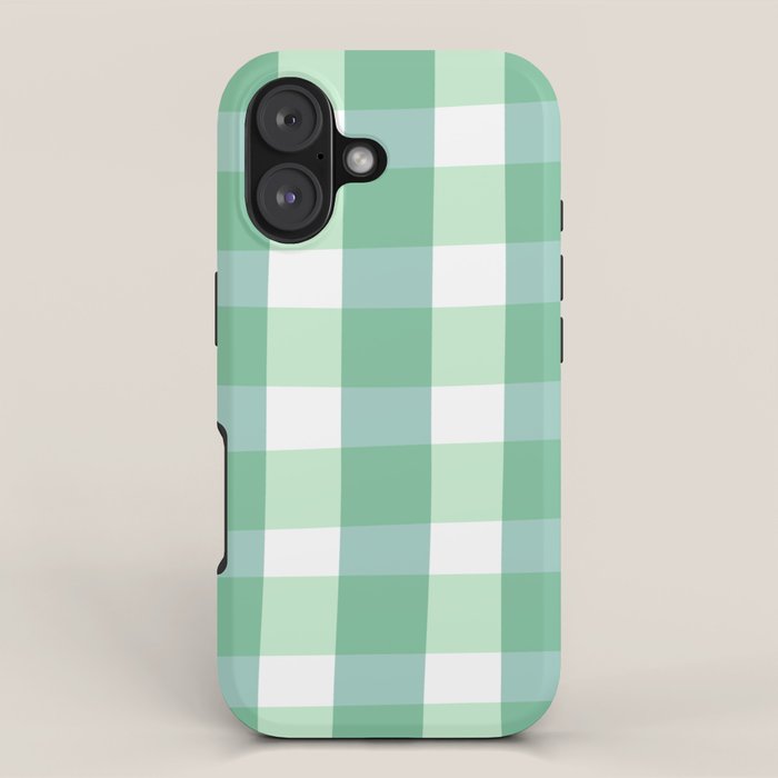 Green Gingham  iPhone Case Gallery Image 1