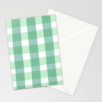 Green Gingham  Stationery Card Gallery Image 2